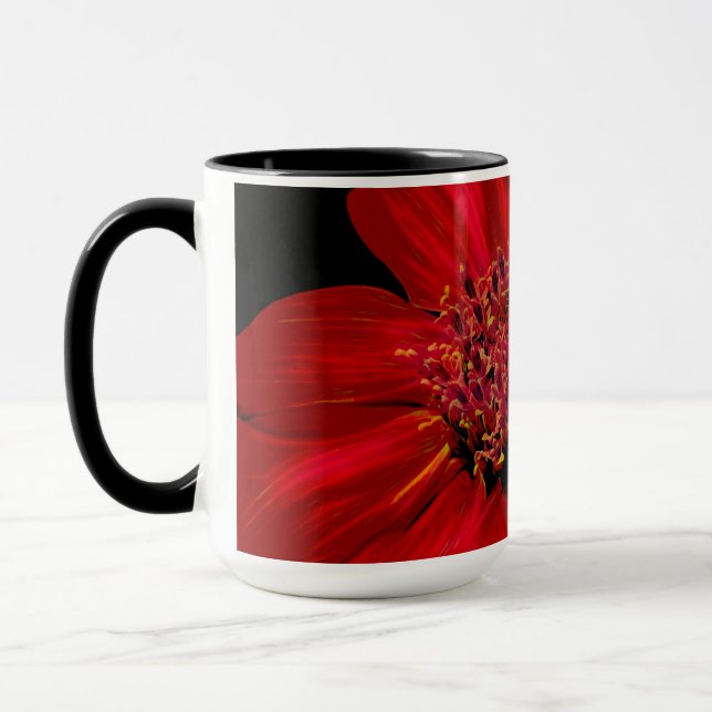 Taza Daisy rojo brillante (Izquierda)