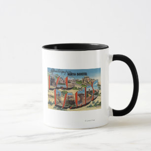 Taza Dakota del Norte - Badlands - Escenas de letras gr