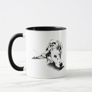 Taza dálmata – Taza de café con perro manchado dib