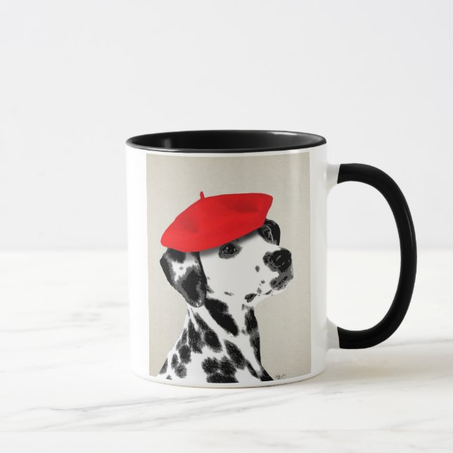 Taza Dalmatiano con Beret Rojo (Derecha)