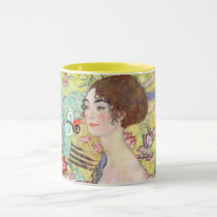 Taza Dama con admirador de Gustav Klimt, japonés vintag