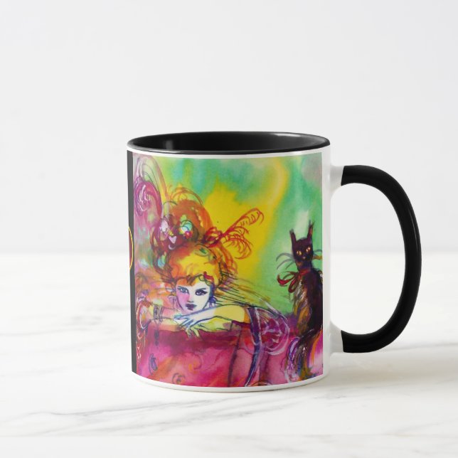 Taza DAMA CON GATO NEGRO / Mascarada veneciana (Derecha)