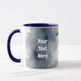 Taza Dama de color de agua lluvia con tapete de vestir 