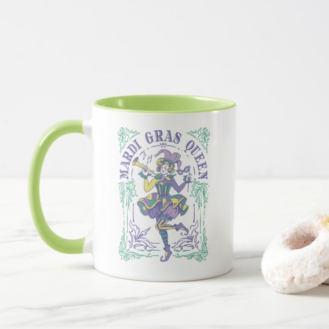 Taza Dama de época de Mardi Gras 2023 (Con donut)