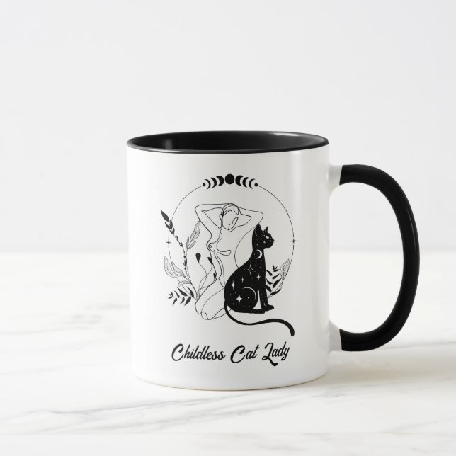 Taza Dama de gato sin hijos de mano (Derecha)