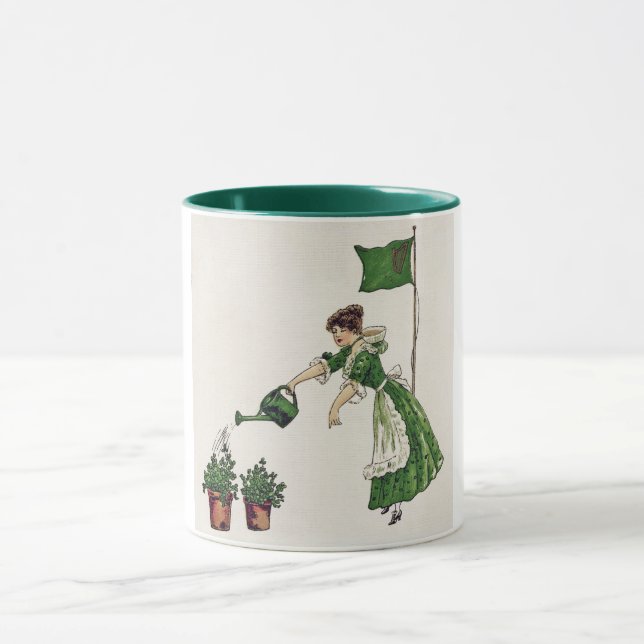 Taza Dama del Día de San Patricio, Vintage (Centro)