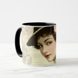 Taza dama vintage