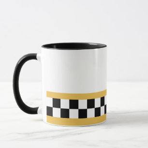Taza damas rayadas amarillas