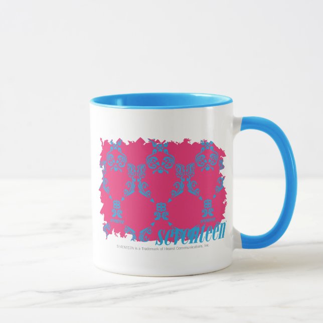 Taza Damasco 3 Aguamarina-Magentas (Derecha)
