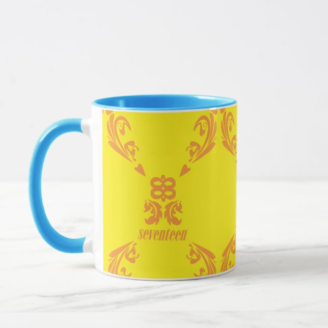 Taza Damasco amarillo-naranja (Izquierda)