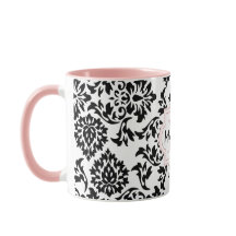 Damasco lindo personalizado monogramed