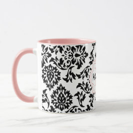 Taza Damasco lindo personalizado monogramed