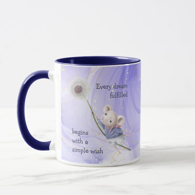 Taza Dandelion Mouse todo sueño simple Inspirador (Izquierda)