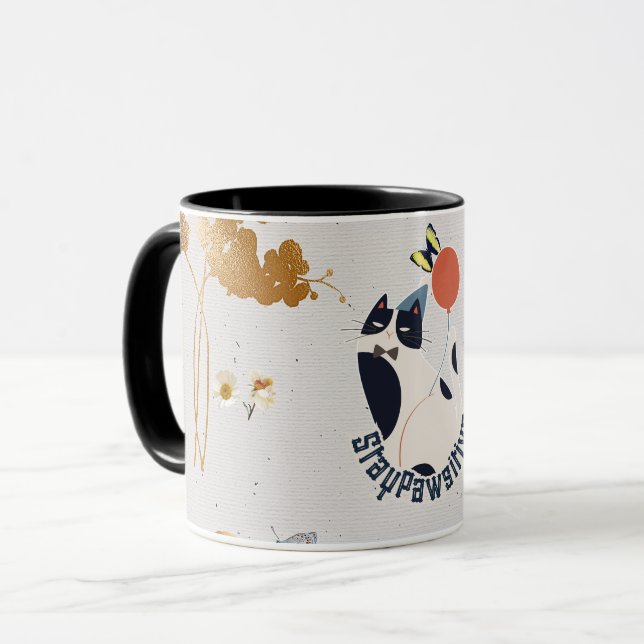 Taza Dapper Tuxedo Cat Celebration Coffee & Tea Mug (Anverso izquierdo)