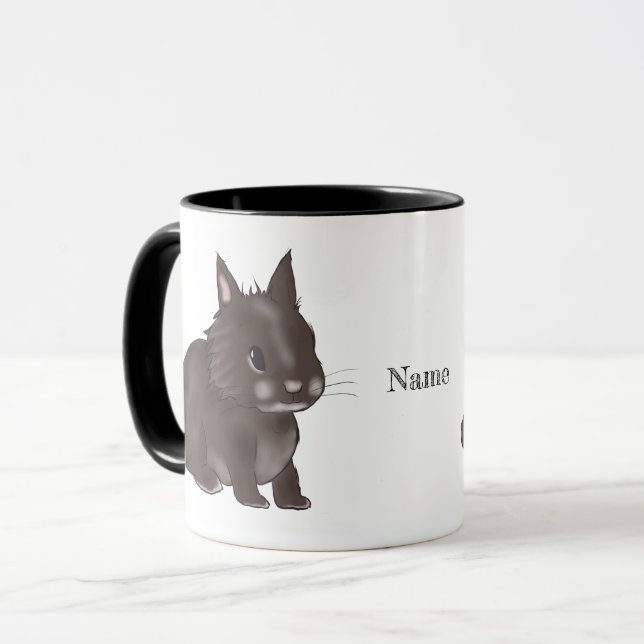Taza Dark brown lionhead bunny (Anverso izquierdo)