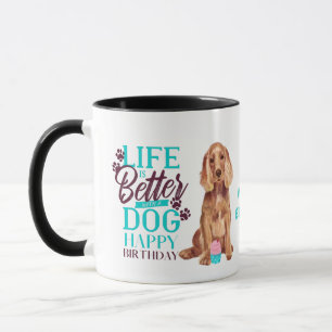 Taza Darker Cocker Spaniel Dog ama a MOM Cumpleaños