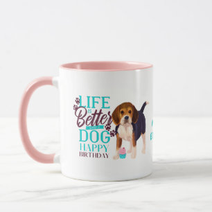 Taza Darling Beagle Dog ama a MOM Cumpleaños