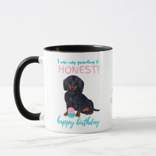 Taza Darling Dachshund Dog Curiosa MAMÁ o Papás Cumplea