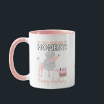 Taza Darling Pinky Poodle Dog MOM's Funny Birthday<br><div class="desc">Añade un nombre para personalizar esta graciosa jarra de cumpleaños para una madre de perro caniche o papá de perro. ¡Mug presenta a un perro caniche francés que sostiene que solamente guarda el pastel! ¡Sé esa apariencia de inocencia y culpa que sólo un perro puede sacar muy bien!</div>