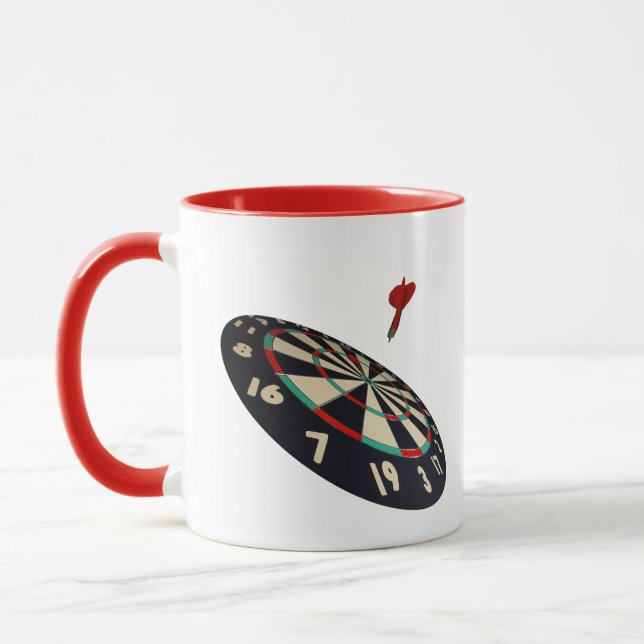 Taza Dart En Vuelo A Bullseye, (Izquierda)