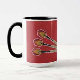 Taza Darts Three darts on Custom background personalize