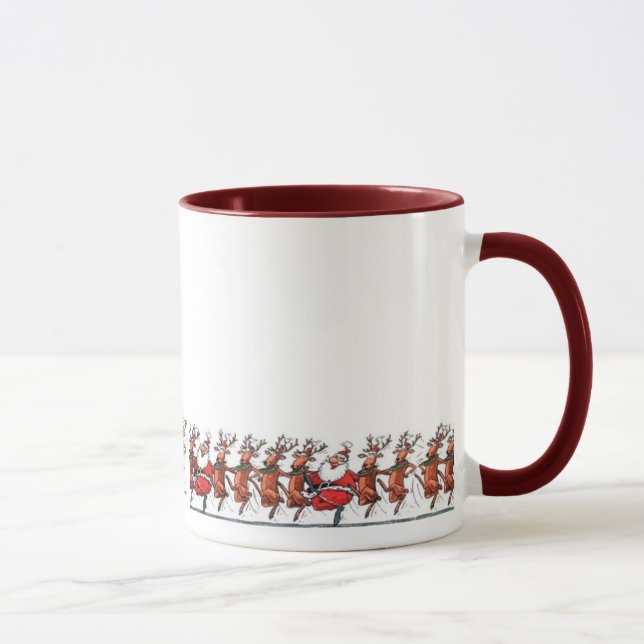 Taza ¿Dasher, bailarín, Prancer, Santa? (Derecha)