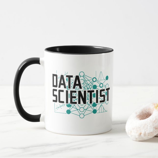Taza Data Scientist Data Analyst Gift (Con donut)