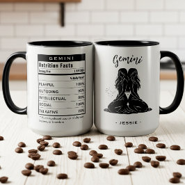 Taza Datos de nutrición del signo zodiacal Géminis