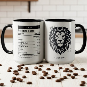Taza Datos de nutrición del signo zodiacal Leo