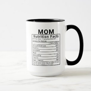 Taza Datos Divertidos sobre la Nutrición de Mamá Regalo