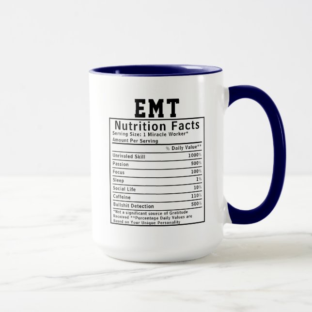 Taza Datos divertidos sobre nutrición de técnicos de em (Derecha)