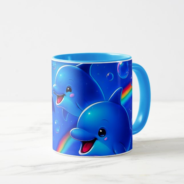 Taza Dauphins joyeux arc-en-ciel (Anverso derecho)