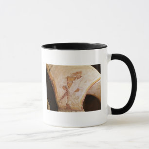Taza David que juega en la arpa
