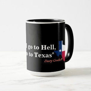 Taza Davy Crockett Cita Sobre El Infierno Y Texas