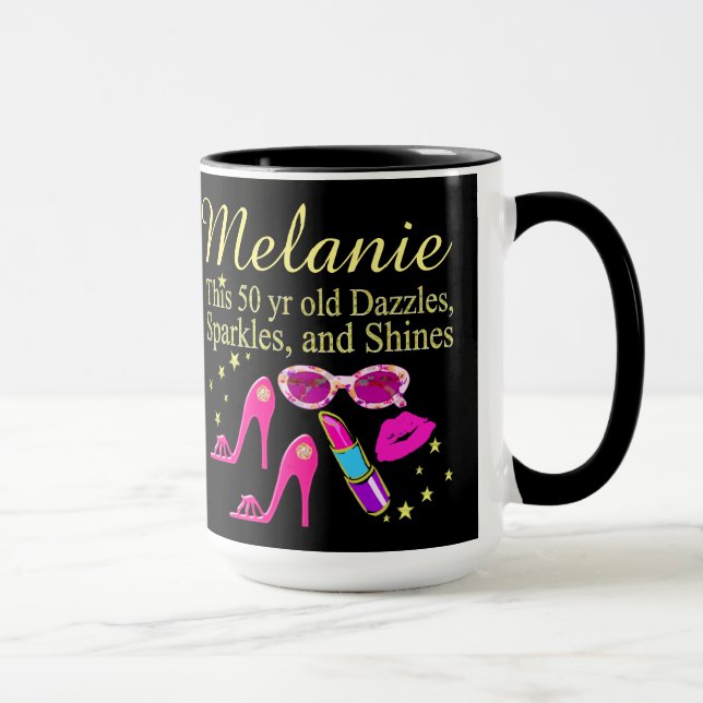 TAZA DAZZLING DIVA 50TH BARG PERSONALIZADO (Derecha)
