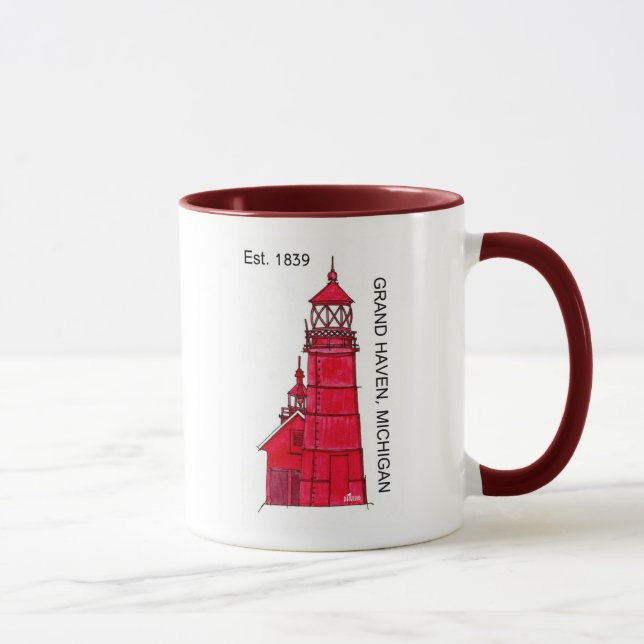 TAZA DD114 ASILO MAGNÍFICO, MICHIGAN 1839 (Derecha)