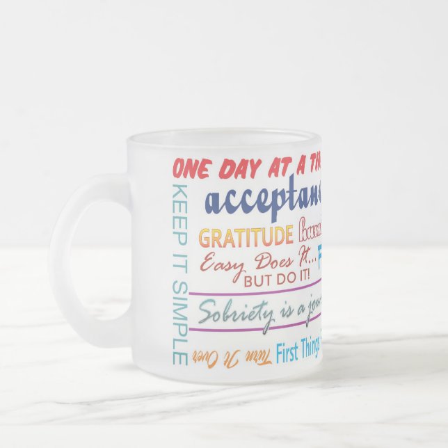 taza de 12 del paso lemas de la recuperación (Izquierda)