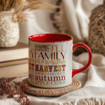 Taza de Acción de Gracias para Familia y Amigos