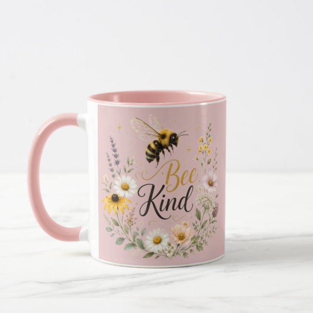 Taza de acento amable abeja (Izquierda)