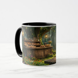 Taza de acento de panadería del bosque encantado