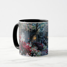 Taza de acento del jardín de rosas encantado