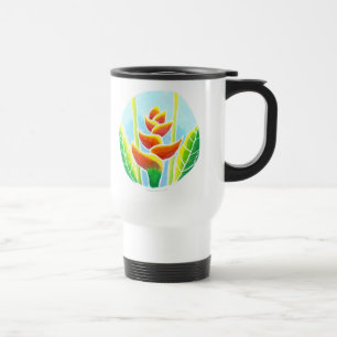 Taza de acero del viaje del batik tropical de la