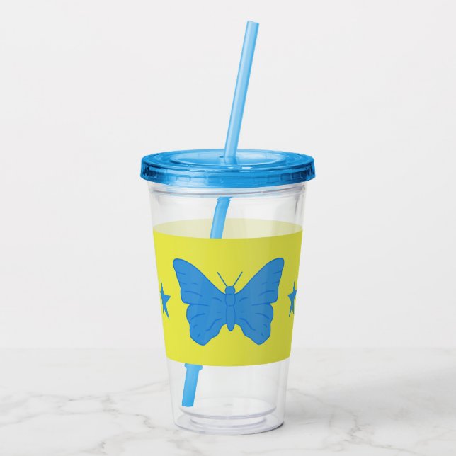 Taza de acrílico con bandera de Bady Bassit (Reverso)