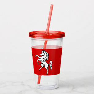 Taza de acrílico con bandera del condado de Kent,