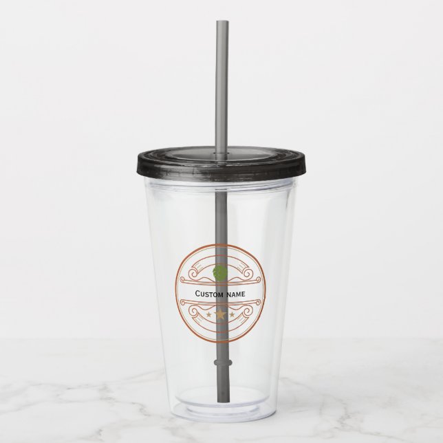 Taza de acrílico con nombre personalizado (Anverso)