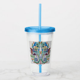 Taza de acrílico de caballitos de mar