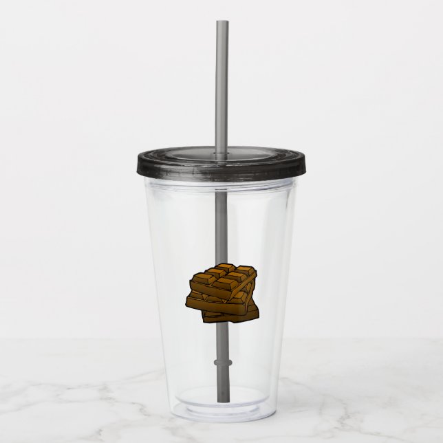 Taza de acrílico de chocolate (Anverso)