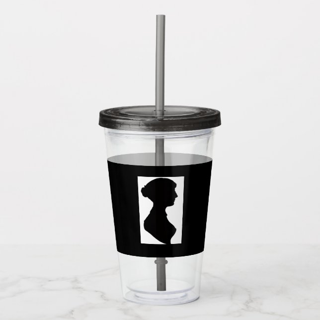 Taza de acrílico de Jane Austen (Anverso)