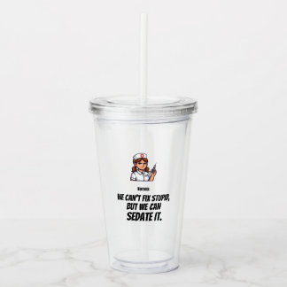 Taza de acrílico divertida para enfermeras | Humor