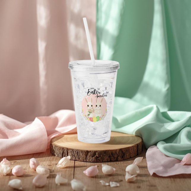 Taza de acrílico personalizada con dos conejos de  (Subido por el creador)